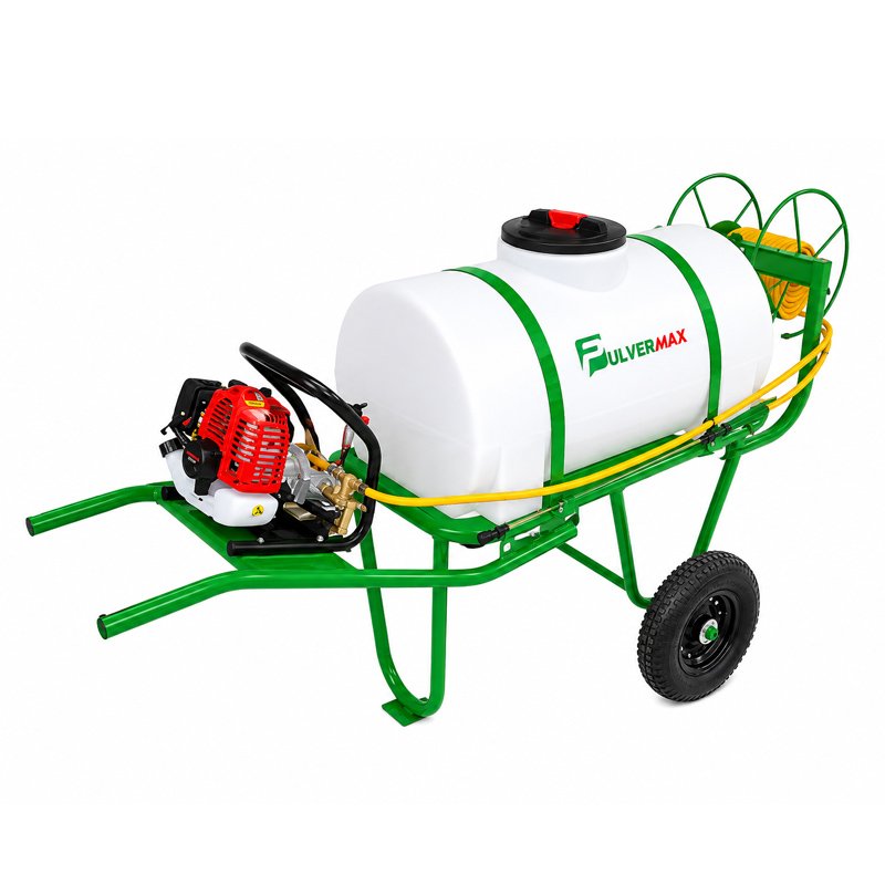 Pulverizador 100 Lts Carriola Motor Gasolina 2 Tempos Pulvermax